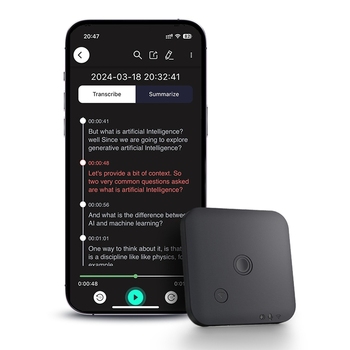 AI Voice Recorder, Call Recorder, Digital Audio Recorder, Transcribes And Summarizes In 100 Languages, 64GB